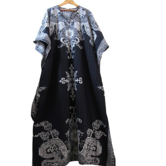 Dragon Print Vintage Kaftan - Picture 3 of 5